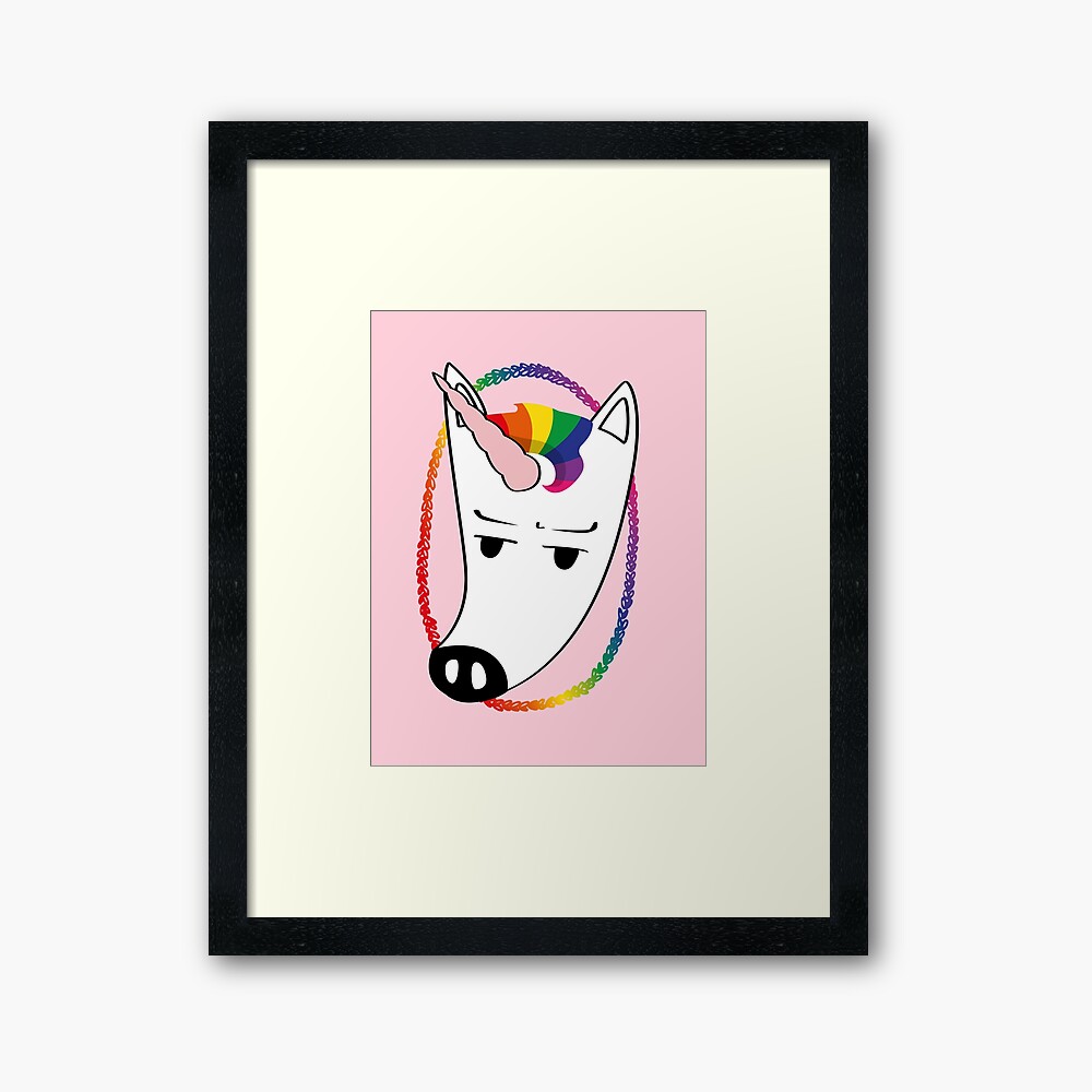 Els unicorns també s'enfaden, una il·lustració per Redbubble