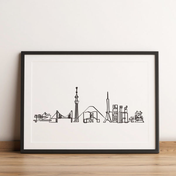 Tokyo skyline.Tienda de posters originales para decorar tu hogar